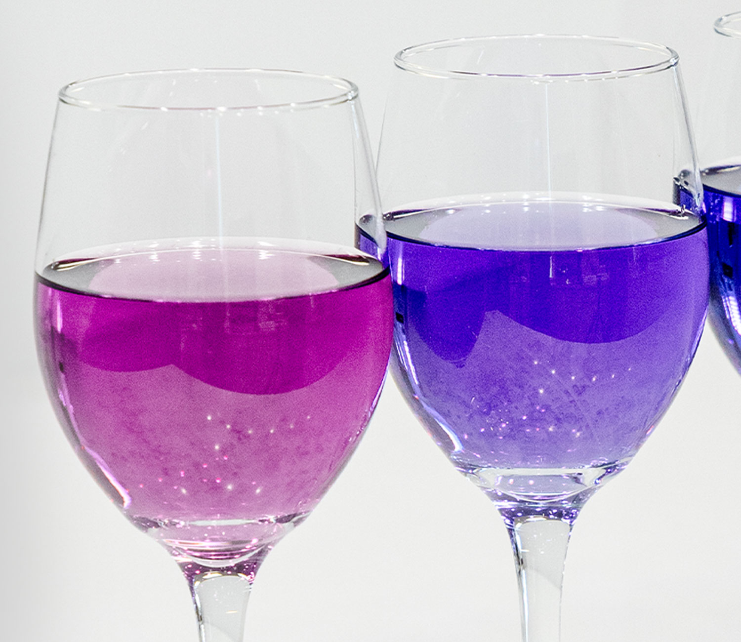 Pure Purple Butterfly Pea Crystal Colors in Multiple PH Solutions