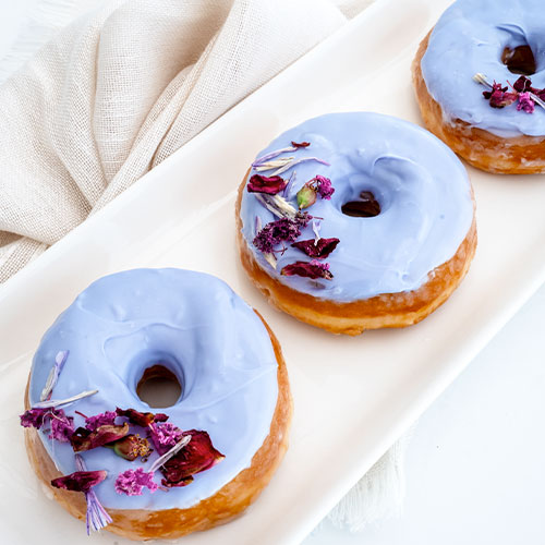 Pure Purpule Butterfly Pea Crystal Coloring used in frosting on donuts